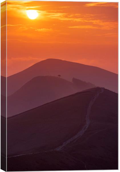 The Sunrise Layers of Back Tor, Peak District.   Canvas Print by John Finney