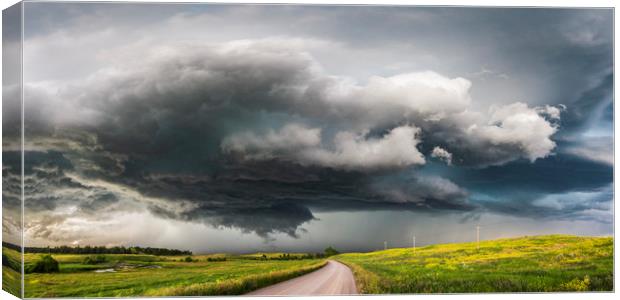 Wyoming Supercell, Tornado Alley, USA.  Canvas Print by John Finney