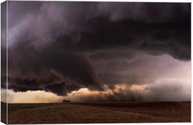 Tornado touches down in Texas Canvas Print by John Finney