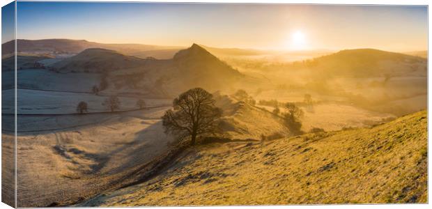 Parkhouse Hill sunrise from Chrome hill   Canvas Print by John Finney