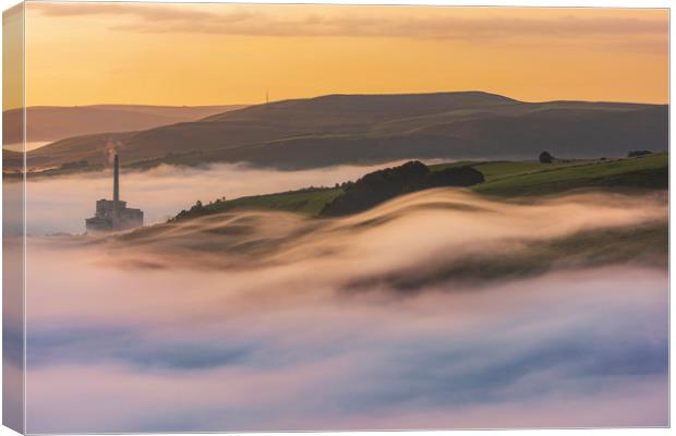 Castleton September Mists. Peak District Canvas Print by John Finney