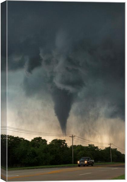 Tornado, Edmond, Oklahoma Canvas Print by John Finney