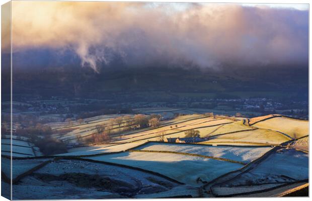 South Head and Chinley sunrise Canvas Print by John Finney