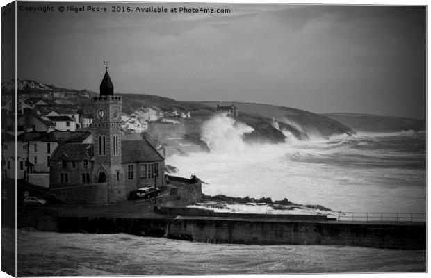 Stormy Seas Canvas Print by Nigel Poore