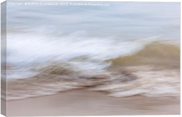 Water and sand abstract 2 Canvas Print by ELENA ELISSEEVA