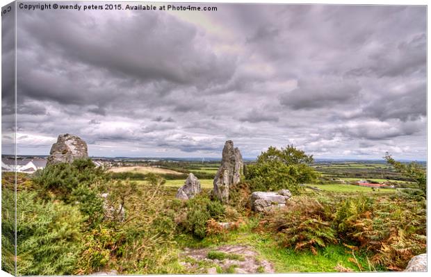  Roche Rock Area Canvas Print by wendy peters
