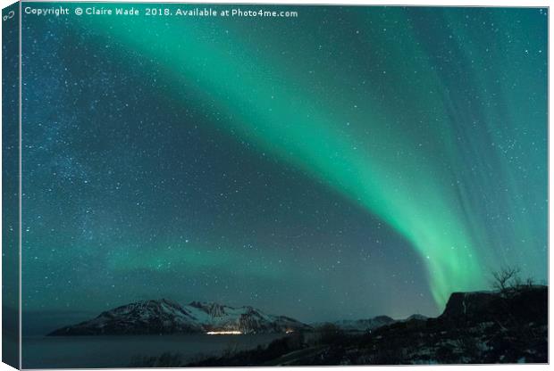 Streak of Northern Lights Canvas Print by Claire Wade