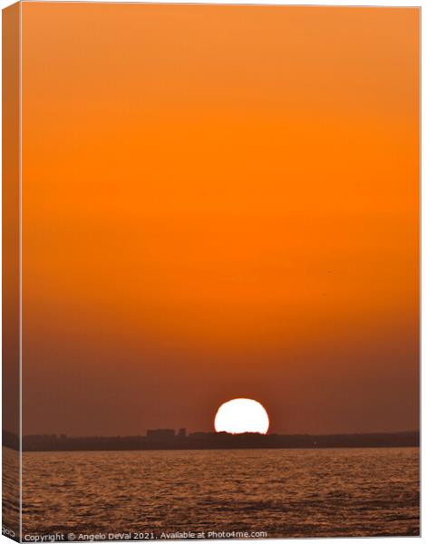 Sunset time in the Faro Island Canvas Print by Angelo DeVal