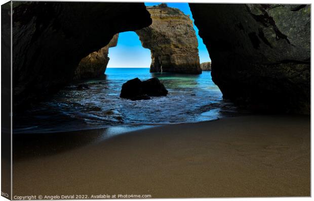 Silky sands and Arch Canvas Print by Angelo DeVal