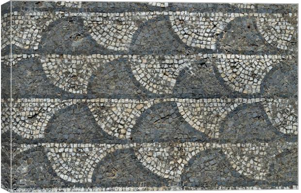 Ancient Roman mosaic with wave patterns Canvas Print by Angelo DeVal