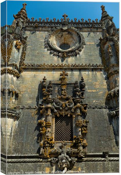 View of the Chapter House Window in Tomar Canvas Print by Angelo DeVal
