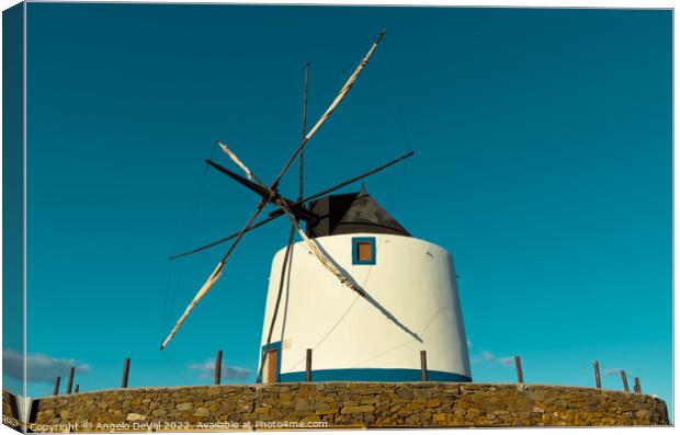 Maralhas Windmill in Aljustrel in Alentejo  Canvas Print by Angelo DeVal