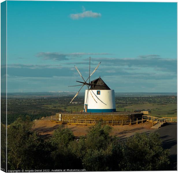 Maralhas Windmill On Top Of The Hill Canvas Print by Angelo DeVal