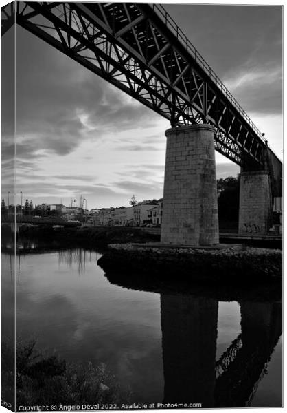 Tavira Railway Bridge  Canvas Print by Angelo DeVal