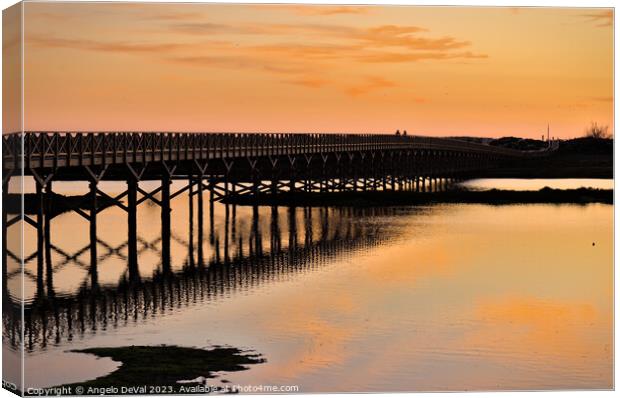 Twilight in Quinta do Lago Canvas Print by Angelo DeVal