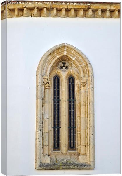 Window of a medieval cathedral  Canvas Print by Angelo DeVal