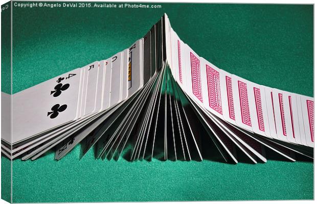 Playing cards domino  Canvas Print by Angelo DeVal