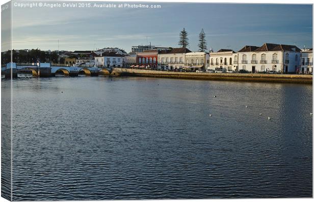 Tavira City and River  Canvas Print by Angelo DeVal