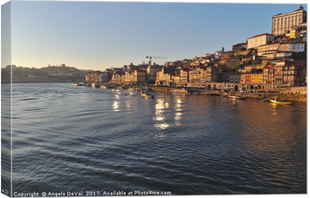Douro scenery from bridge Canvas Print by Angelo DeVal