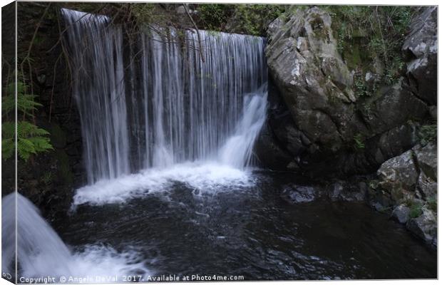 Waterfall in Lousa, Coimbra, Portugal Canvas Print by Angelo DeVal