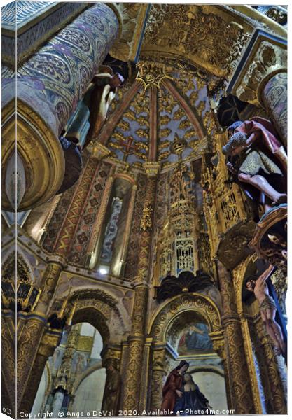 Convento de Cristo interior in Tomar, Portugal Canvas Print by Angelo DeVal