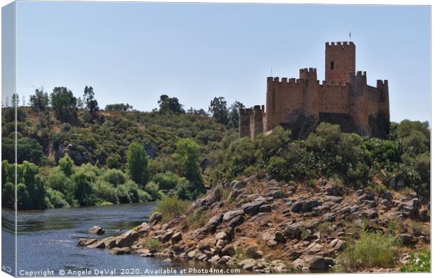 Knights Templar Castle of Almourol Canvas Print by Angelo DeVal