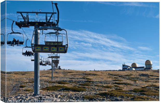 Way to Torre by Cableway in Serra da Estrela Canvas Print by Angelo DeVal