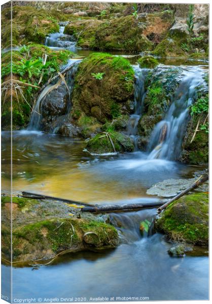 Waterfalls in Pego do Inferno. Tavira Canvas Print by Angelo DeVal