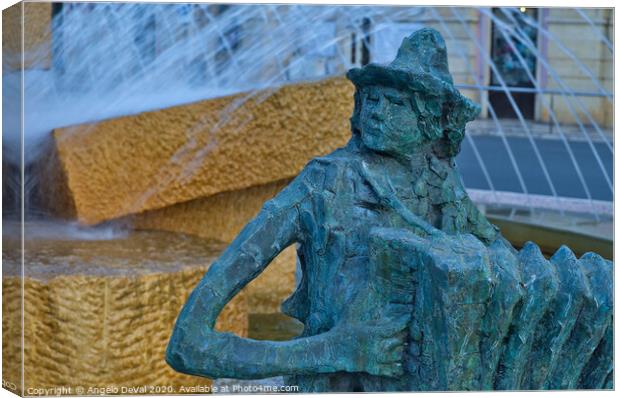 Loule's main roundabout statue Canvas Print by Angelo DeVal