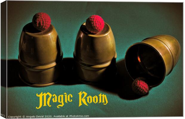 Magic Room Cups and Balls Canvas Print by Angelo DeVal