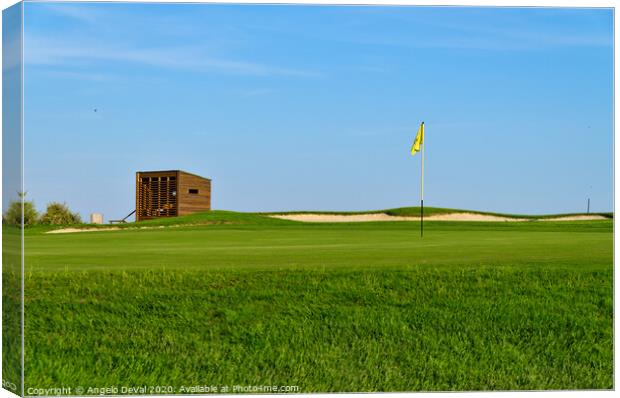 Quinta do Lago Golf Course and Birdwatching Tower Canvas Print by Angelo DeVal
