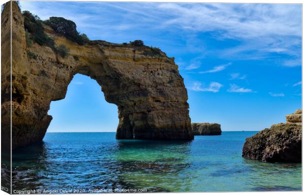 Arched Cliff - Albandeira Canvas Print by Angelo DeVal