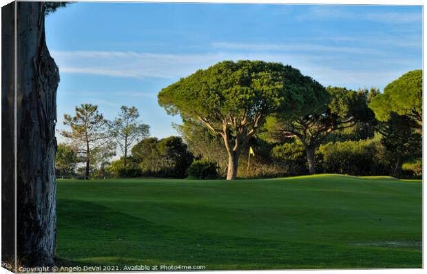 Peaceful Golf Course in Quinta do Lago Canvas Print by Angelo DeVal