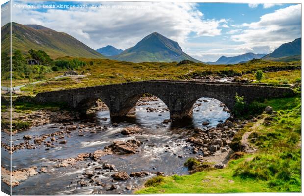 Sligachan Old Bridge Canvas Print by Beata Aldridge