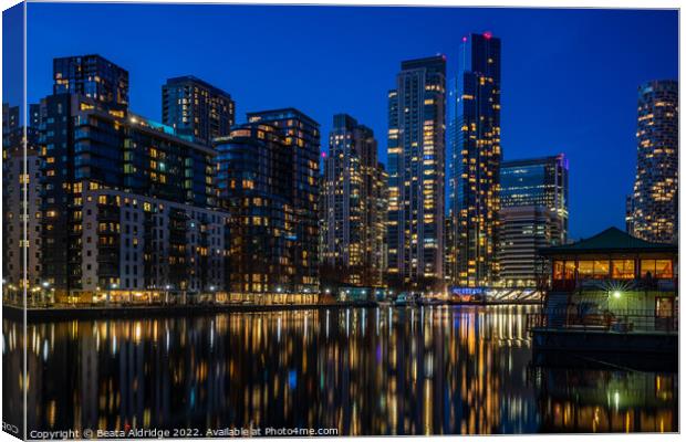 Millwall Innder Dock, London Canvas Print by Beata Aldridge