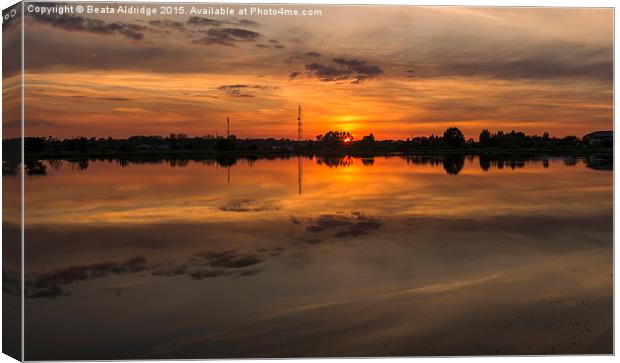 Red sunset Canvas Print by Beata Aldridge