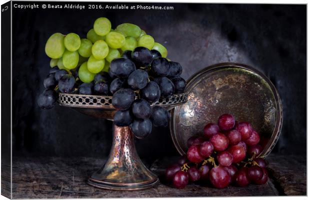 Vintage grapes Canvas Print by Beata Aldridge