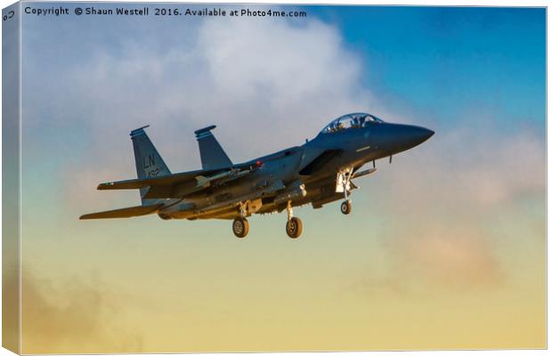 "  Sunset Approach " Canvas Print by Shaun Westell