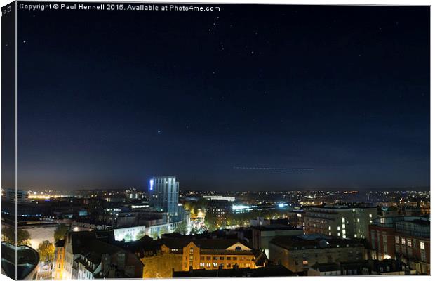 Bristol under the stars Canvas Print by Paul Hennell