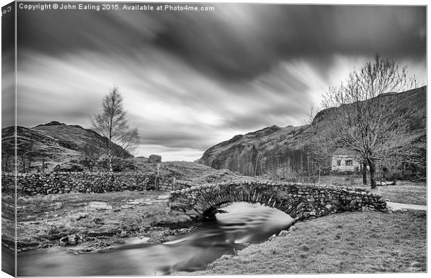  Watendlath Canvas Print by John Ealing