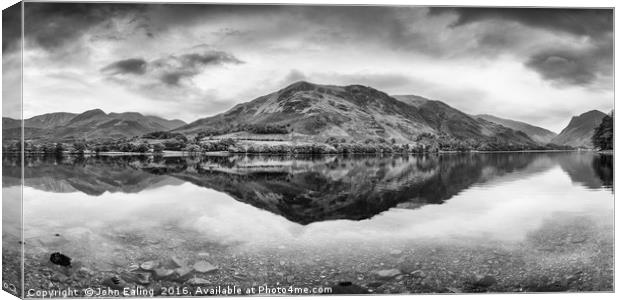 Buttermere Reflection Canvas Print by John Ealing