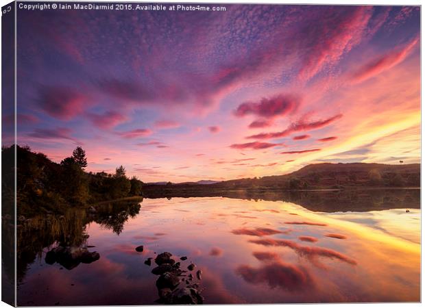 Loch Na Ba Ruaidhe Sunset Canvas Print by Iain MacDiarmid