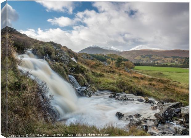 Falls on the Allt na h-Annaite Canvas Print by Iain MacDiarmid