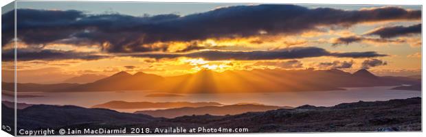 Cuillin Rays Canvas Print by Iain MacDiarmid