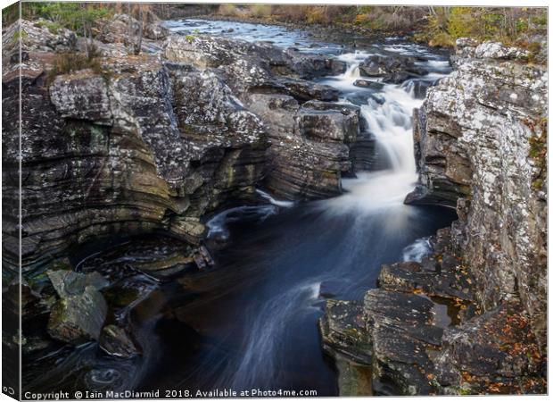 Falls on the River Moriston Canvas Print by Iain MacDiarmid