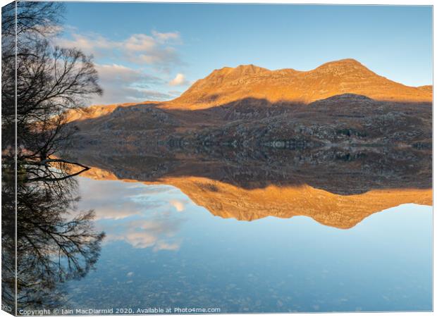 Loch Maree Mirror Canvas Print by Iain MacDiarmid