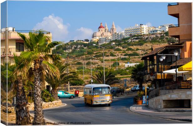 Bus Ride in Malta Canvas Print by Terry Hunt
