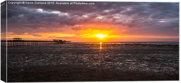  Sunset in Southport Canvas Print by Kevin Clelland