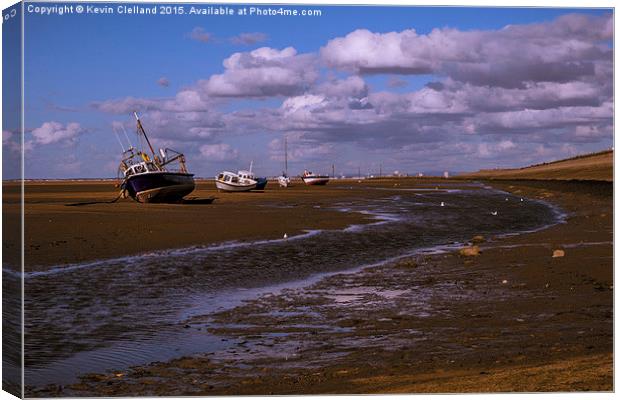  Low Tide at Meols Canvas Print by Kevin Clelland