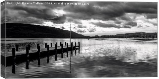 Jetty At Coniston Canvas Print by Kevin Clelland